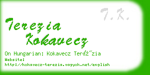 terezia kokavecz business card